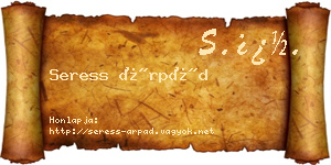 Seress Árpád névjegykártya
