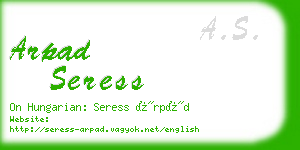 arpad seress business card